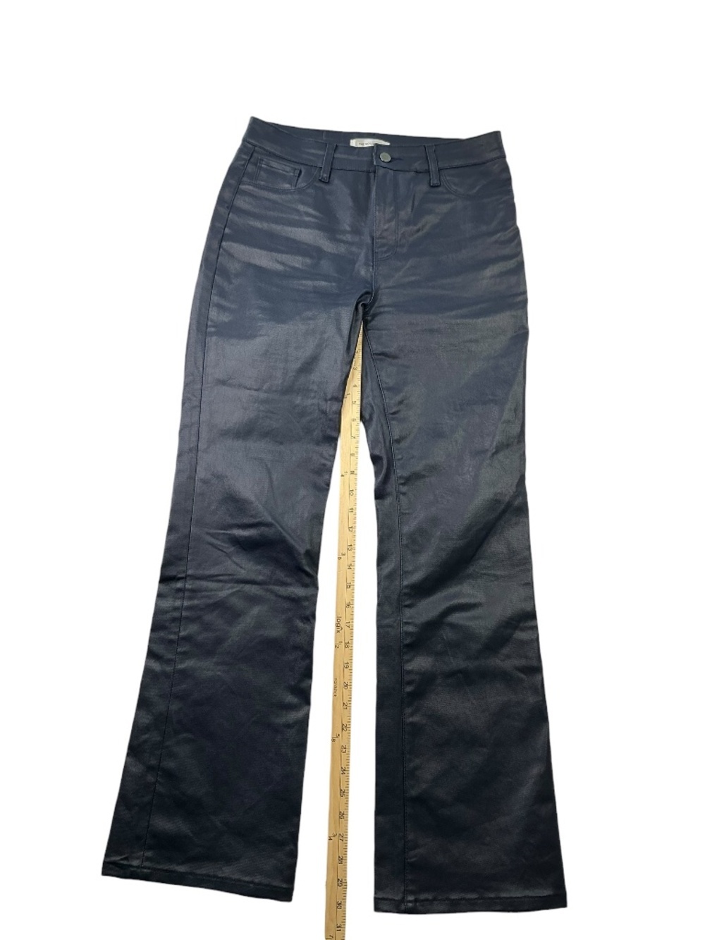 The Noli Shop Aria Faux Leather Coated Bootcut Jeans High Rise 30 - Picture 7 of 10